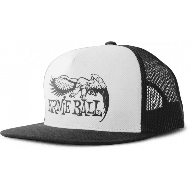 Ernie Ball 4159 - Casquette noir et blanc - logo aigle eb noir