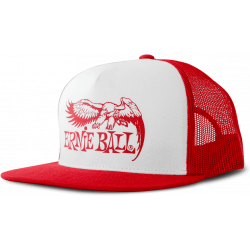 Ernie Ball 4160 - Casquette rouge et blanc - logo aigle eb rouge