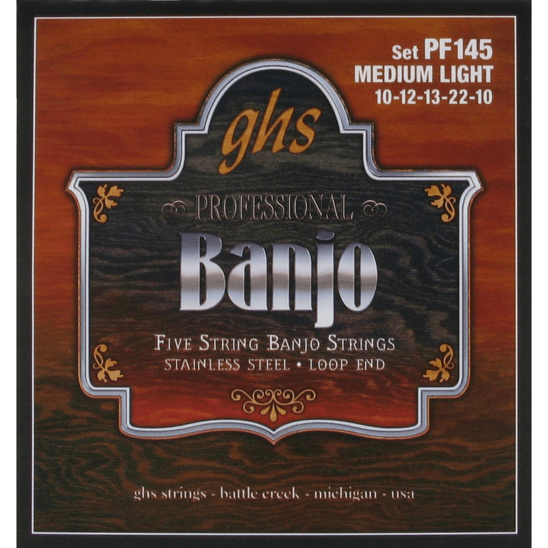 GHS PF145 - Medium light !10-12-13-22-10 - jeu de cordes banjo