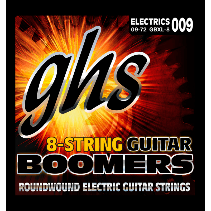 GHS GBXL-8 - Boomers extra light 8 cordes - Jeu guitare électrique