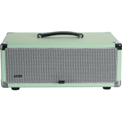 Gator GR-RETRORACK-3SG - Rack en bois 3u vintage amp surf green