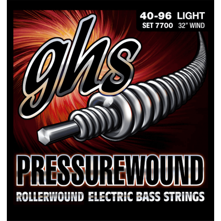 GHS 7700 - Jeu de cordes basse 7700 pressurewound 1/2 rond - Jeu guitare basse