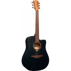 Lâg T70DCE-BLS – Guitare électro-acoustique - Dreadnought black satin cutaway