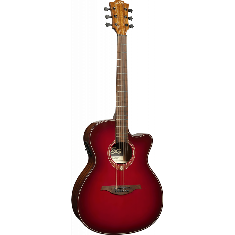 Lâg T-RED-ACE – Guitare tramontane – auditorium - cutaway electro – special edition red burst