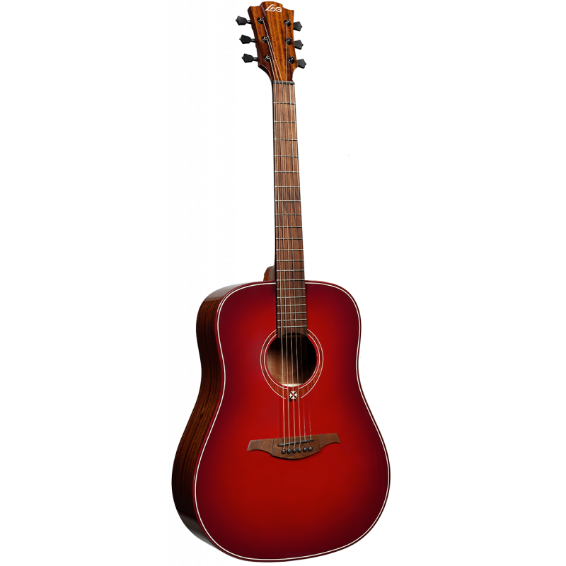 Lâg T-RED-D – Guitare Tramontane - dreadnought – special edition red burst