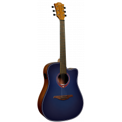 Lâg T-BLUE-DCE – Guitare tramontane -  dreadnought - cutaway electro – special edition blue burst