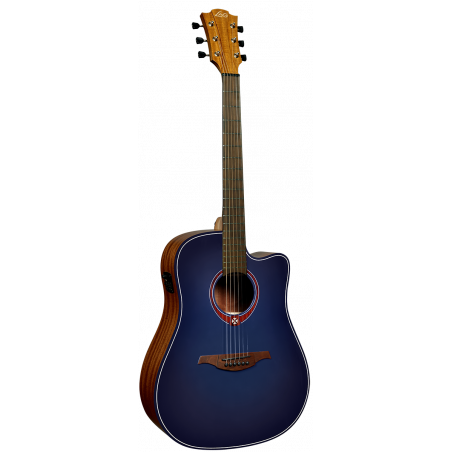 Lâg T-BLUE-DCE – Guitare tramontane -  dreadnought - cutaway electro – special edition blue burst