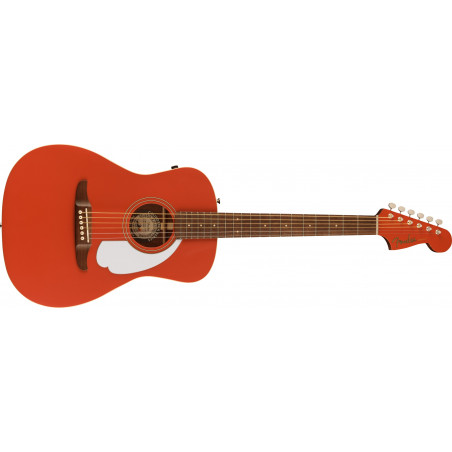 Fender Malibu Player - Guitare électro-acoustique Parlor - Fiesta Red