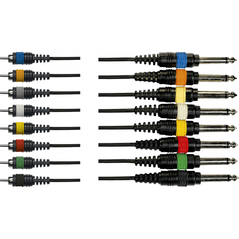 Yellow Cable OC16 - Octopaire 8 rca 8 jack mono 5 m