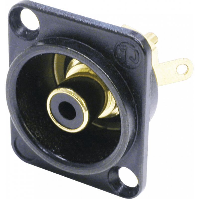 Neutrik NF2D-B0 - Embase rca noire format d noire Neutrik NF2D-B0 - Embase rca noire format d noire