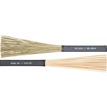 Vic Firth RMP - Re.mix brushes, 2-pair combo pack (grass & birch)