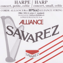 Savarez HPK62 - Corde à l'unité pour harpe alliance diamètre 0,62mm