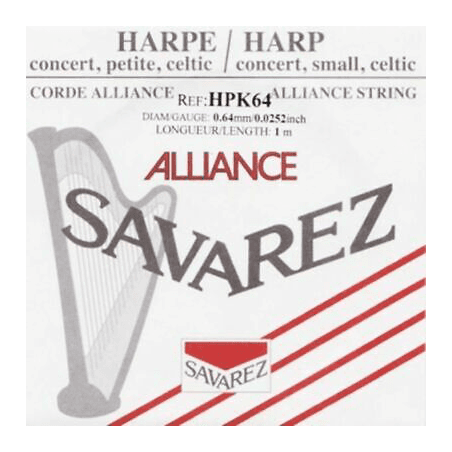 Savarez HPK64 - Corde à l'unité pour harpe alliance diamètre 0,64mm