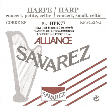 Savarez HPK77 - Corde à l'unité pour harpe alliance diamètre 0,77mm