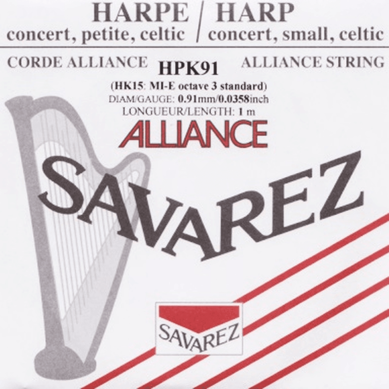 Savarez HPK91 - Corde à l'unité pour harpe alliance diamètre 0,91mm