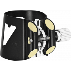 Vandoren LC04BP - Ligature optimum noire clarinette basse + couvre-bec plastique