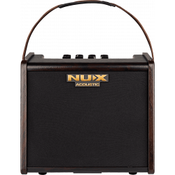 Nux AC25 - Ampli acoustique 25 watts sur batterie 2 canaux + effets