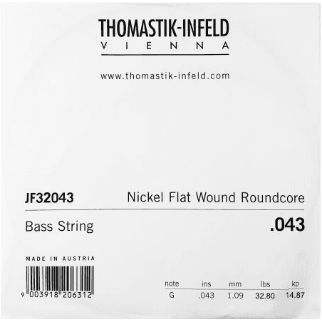 Thomastik JF32043 - Corde à l'unité - jazz basse flat wound short scale .043