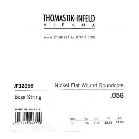 Thomastik JF32056 - Corde à l'unité - jazz basse flat wound short scale .056