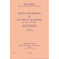Leçons Progressives de Lecture et Rythme Vol 1 - Alain Weber