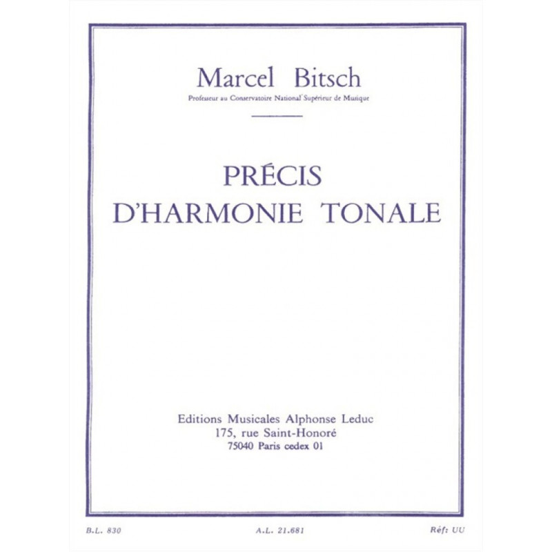 Précis d'Harmonie Tonale - Marcel Bitsch