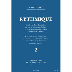 Rythmique, Exercices et jeux - Vol. 2 - Yvon Le Prev