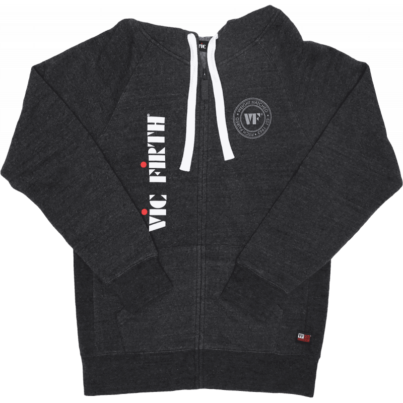 Vic Firth – Zip up logo hoodie L