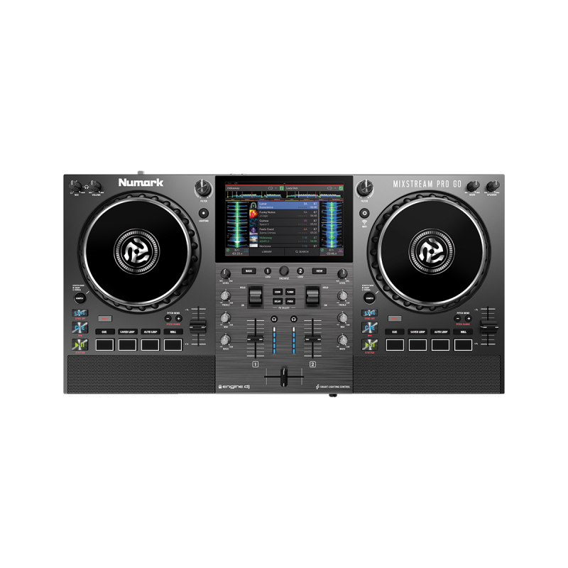 Numark mixstream-pro-go - système dj autonome 2 voies, streaming wifi, hp, batterie