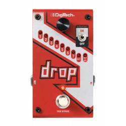 Digitech DROP - Pédale drop tune polyphonique pour guitare et basse - rouge