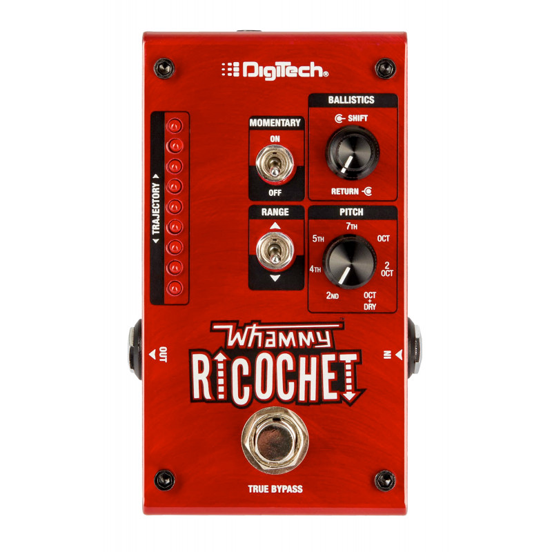 Digitech - Pédale Whammy Ricochet - pitch shifter format compact pour guitare et basse - rouge