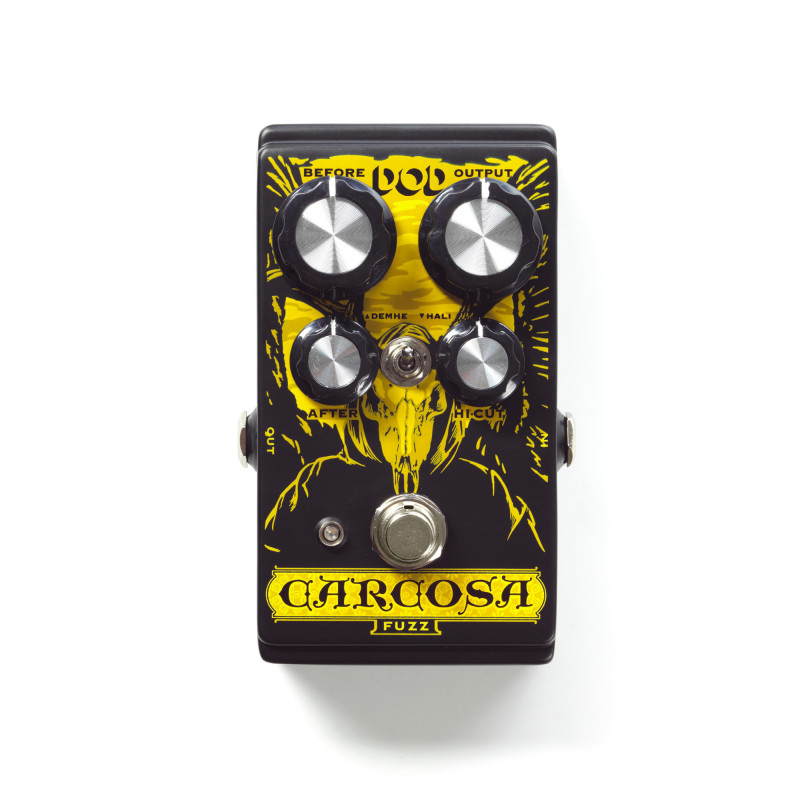 Dod CARCOSAFUZZ - Pédale fuzz analogique - True Bypass, noir et jaune