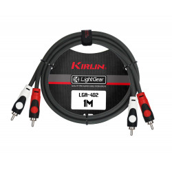 Kirlin LGA402-1BK - Cable patch kirlin 2xrca-2xrca 1m noir