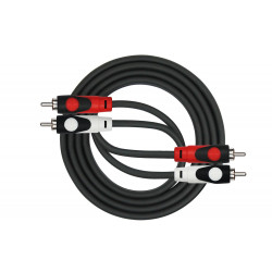 Kirlin LGA402-1BK - Cable patch kirlin 2xrca-2xrca 1m noir