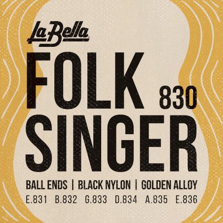 La Bella LB830 - Jeu pour guitare classique Folksinger 830 , avec boules