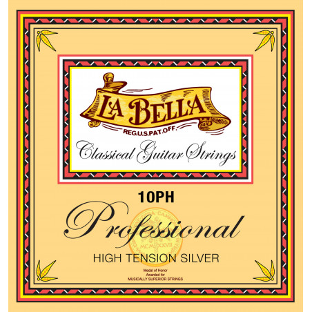 La Bella 10PH - Jeu pour guitare classique Professional, tension Hard