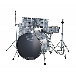 Mapex TND5044TCFI - Batterie Tornado FUSION 20, 5 fûts, avec accessoires, Wood Grain White