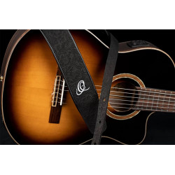 Ortega OSBY-1 - Courroie guitare ortega cuir byz. Black