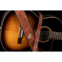 Ortega OSCL-5 - Courroie guitare ortega cuir v. Caramel