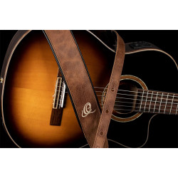 Ortega OSCL-7 - Courroie guitare ortega cuir v. Cognac