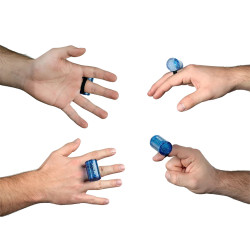 Ortega OFS-BLS - Finger shaker ortega, plastique, bleu
