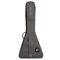 Ritter RGC3VEGR - Housse CAROUGE 3 pour guitare électrique type Flying V, gris