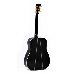 Sigma DT-42-NASHV – Guitare acoustique – dreadnought - table épicéa massif - noir brillant + Étui