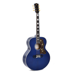 Sigma GJA-SG200-RBL – Guitare électro acoustique - grand Jumbo - table épicéa massif + soft case, bleu royal