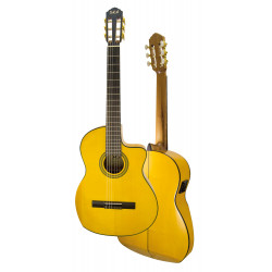Dea SNTFCW – Guitare électro classique - modèle Flamenco, pan coupé, table épicéa massif - naturel brillant
