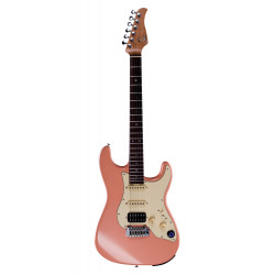 Mooer GTRS-P800PK – Guitare électrique - corps aulne, manche érable flammé torréfié - flamingo pink