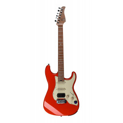Mooer GTRS-P801RD – Guitare électrique - corps aulne, manche érable flammé torréfié - fiesta red