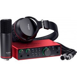 Focusrite SCARLETT4-STUDIO - Interface audio 2I2 Studio - 2 in/2 out USB-C avec micro, casque & accessoires