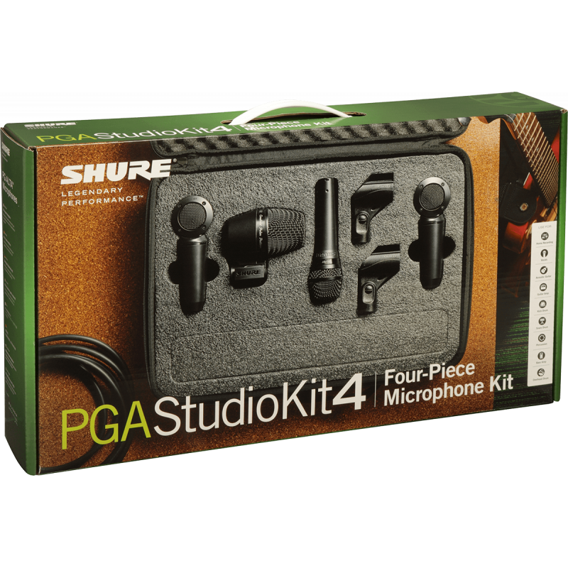Shure PGASTUDIOKIT4 - Kit 4 micros studio pga52, 57, 181 (x2)