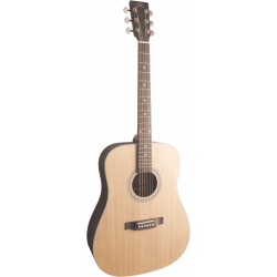 SX SD204BK – Guitare acoustique – dreadnought 4/4 fond et éclisses noirs