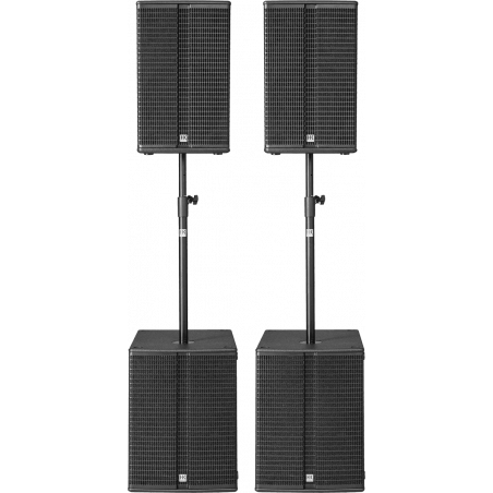 HK Audio L3PACK-BASS - 2 l3-115fa, 2 lsub-1800a, housses + mâts